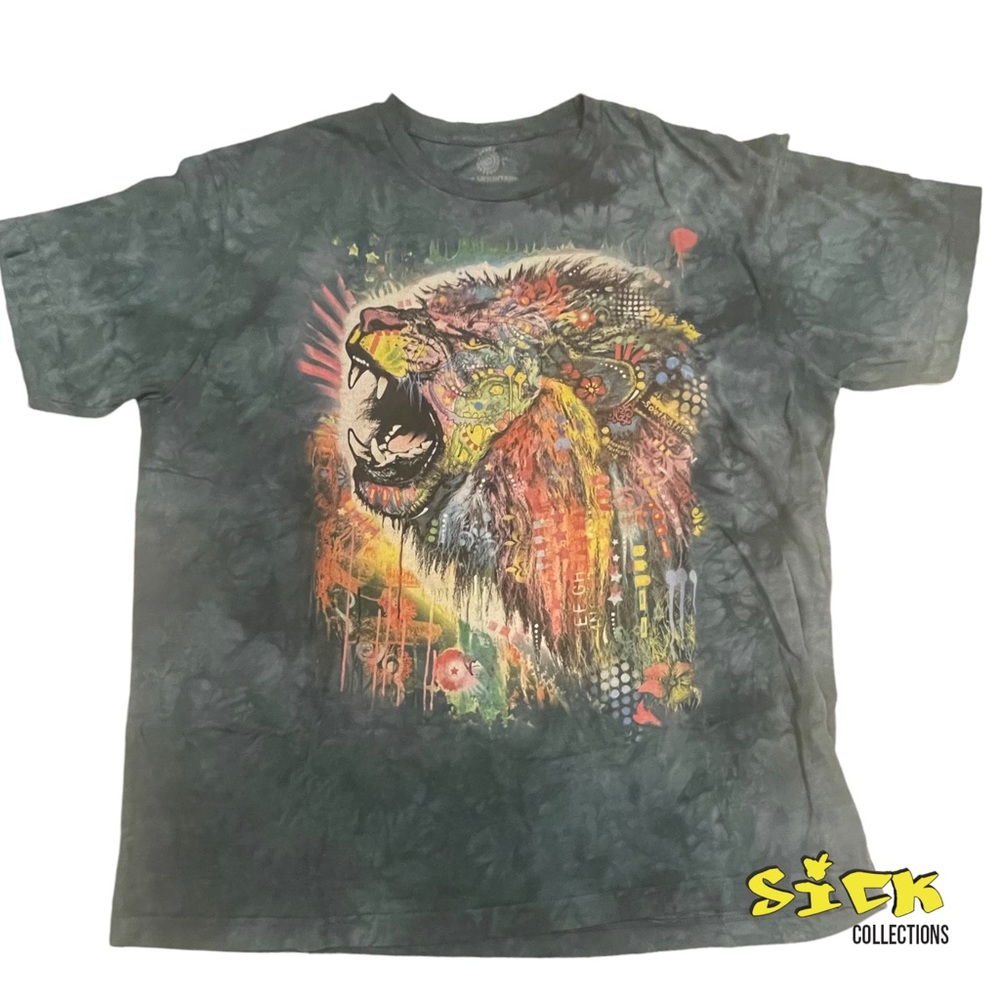 The mountain tie dye lion South African size large measures 22 x 27 1/2
